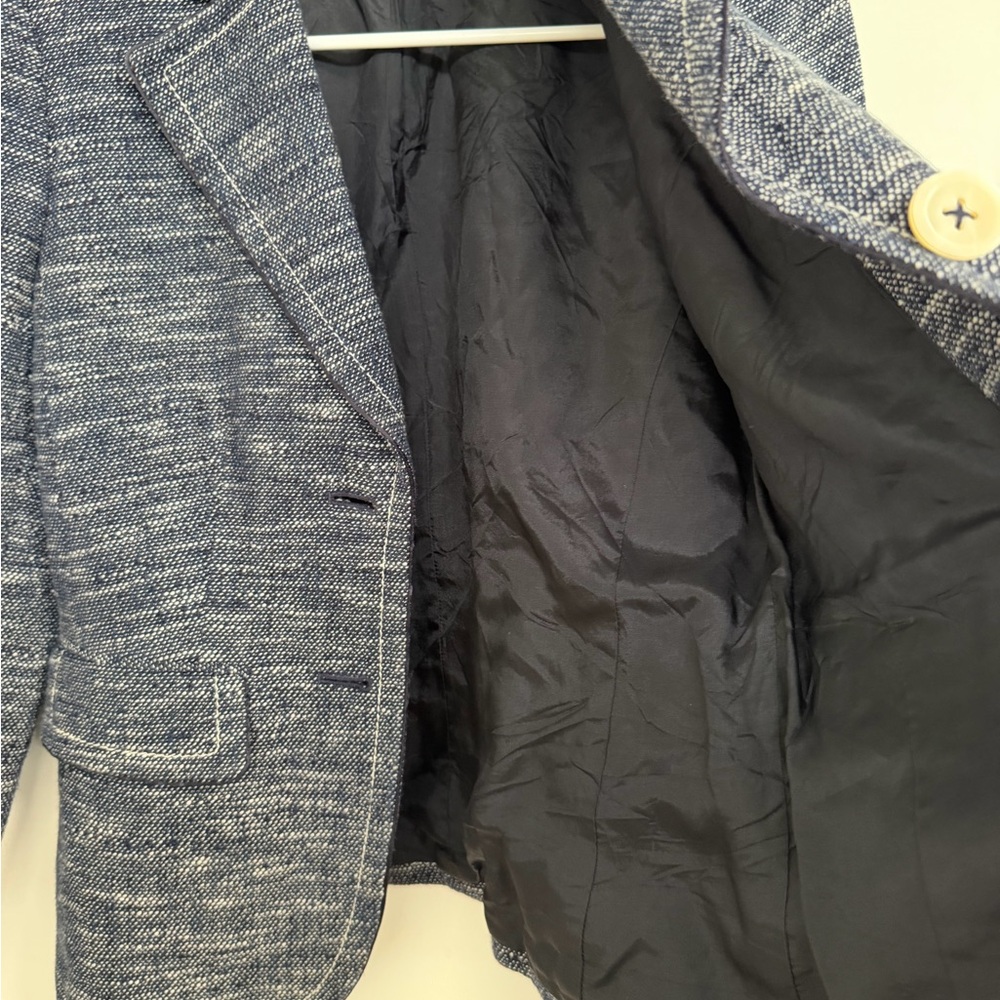 Ann Taylor Navy Tweed Blazer excellent size 2 - Picture 9 of 12
